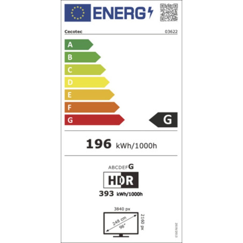 TV intelligente Cecotec VQU30098+ 4K Ultra HD 98" HDR10 QLED Dolby Vision