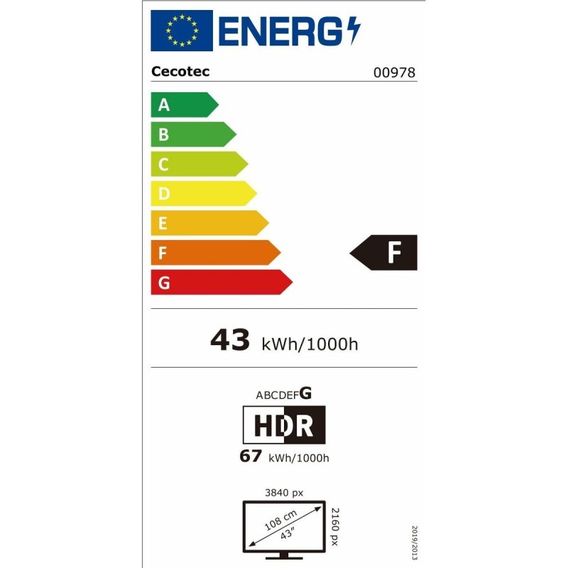 TV intelligente Cecotec 4K Ultra HD 43" LED HDR HDR10