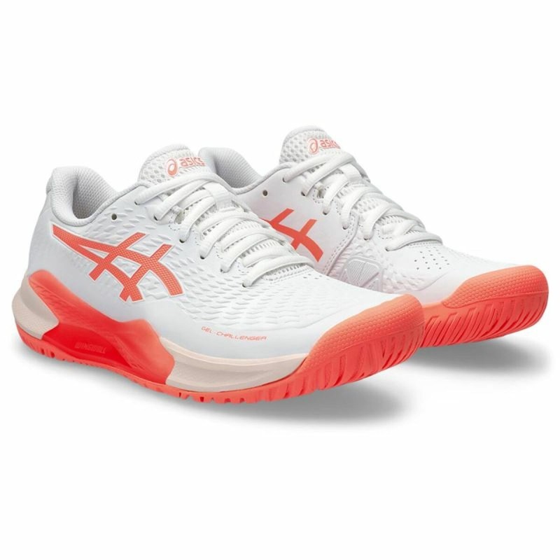 Chaussures de Tennis pour Femmes Asics Gel-Challenger 14 Blanc Orange