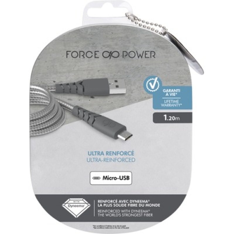 Câble USB BigBen Connected FPCBLMIC1.2MG Gris 1