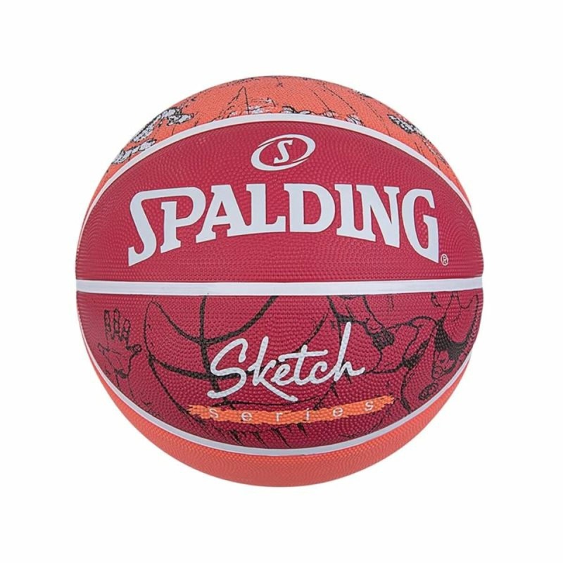 Ballon de basket Spalding Sketch Dribble Rouge Caoutchouc (Taille 7)