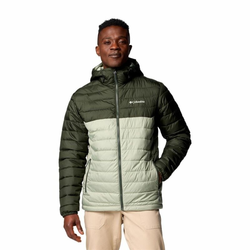 Veste de Sport pour Homme Columbia Powder Lite II Vert Gris