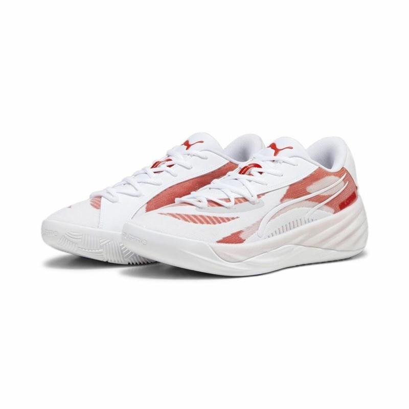 Chaussures de Basket-Ball pour Adultes Puma All-Pro Nitroam Blanc