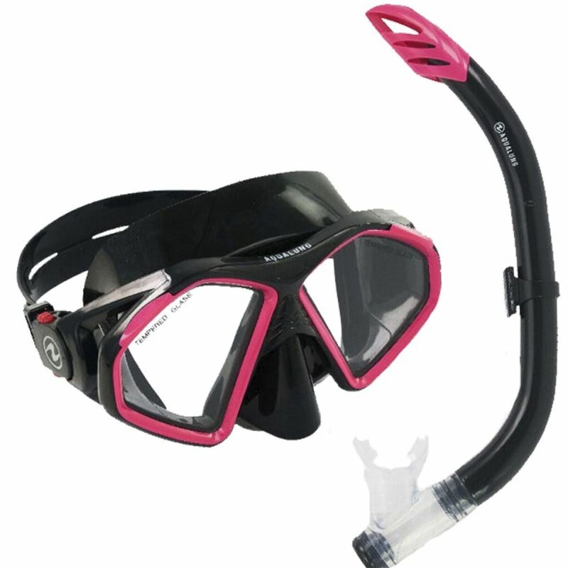 Masque de Plongée avec Tube Aqua Lung Sport Hawkeye Noir Gris