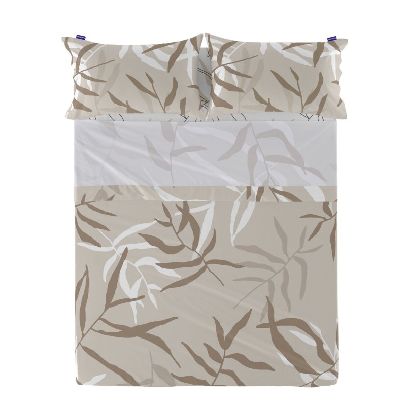 Drap HappyFriday Blanc Maple Multicouleur 260 x 270 cm