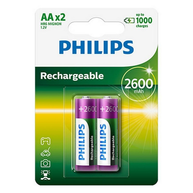 Piles Rechargeables Philips R6B2A260/10 1