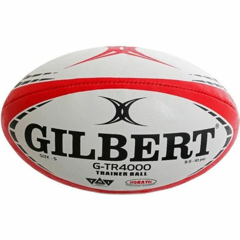 Ballon de Rugby Gilbert G-TR4000 Blanc 28 cm Rouge