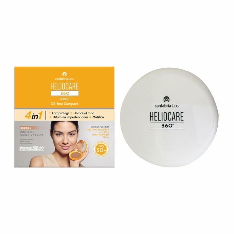 Crème Solaire Avec Couleur Heliocare 360 Compact Oil-Free Bronze SPF 50+ 10 g