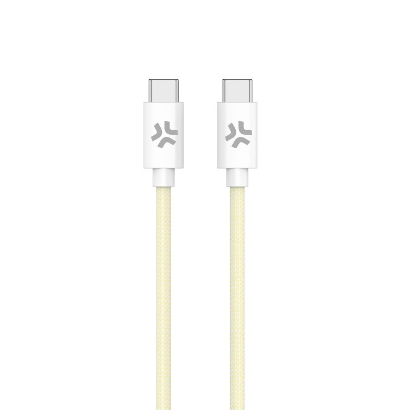 Câble USB-C Celly USBCUSBCCOTTYL Jaune 1