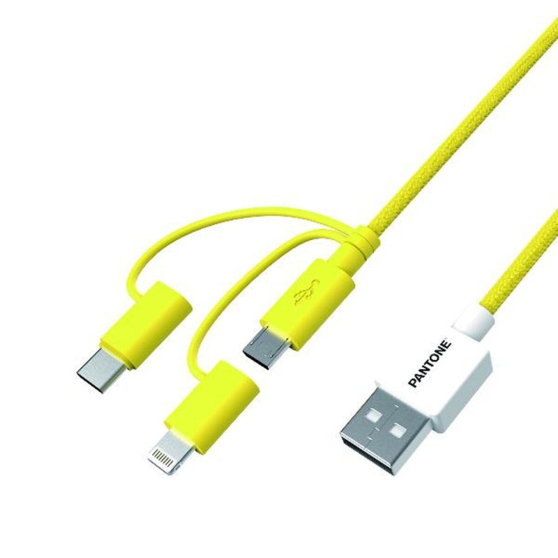 Câble USB Pantone PT-USB003Y1 Jaune 1