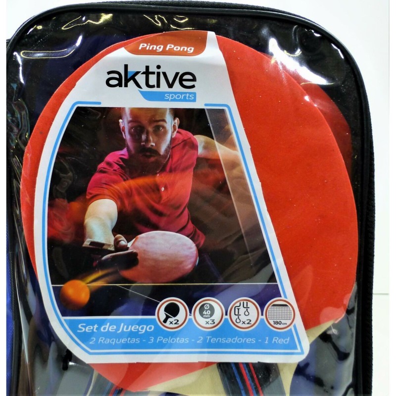 Set Ping Pong Aktive 15 x 25,5 x 1 cm (6 Unités)