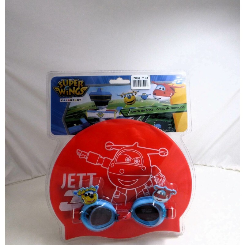 Bonnet et lunettes de bain Super Wings Enfant (12 Unités)