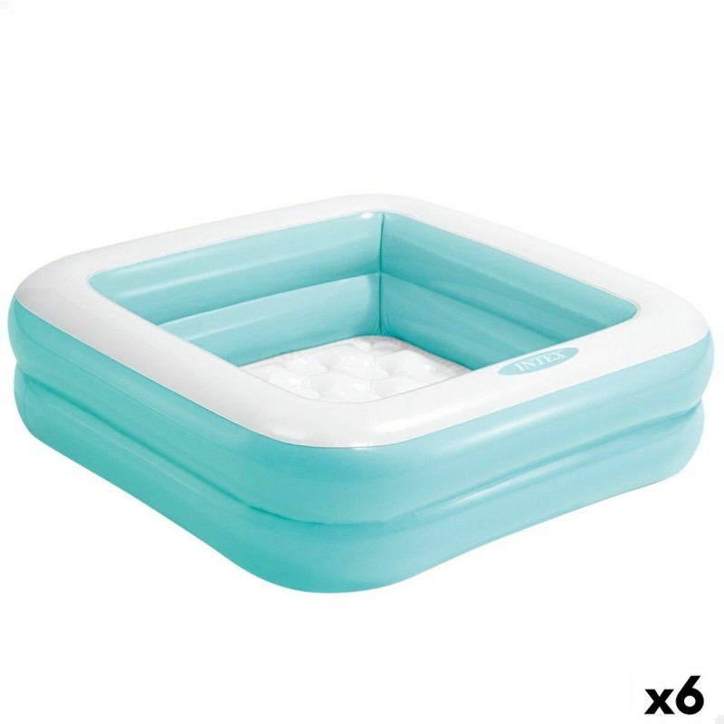 Pataugeoire gonflable pour enfants Intex Carré 57 L 86 x 25 x 86 cm (6 Unités)