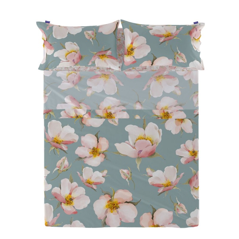 Drap HappyFriday Spring blossom Multicouleur 210 x 270 cm