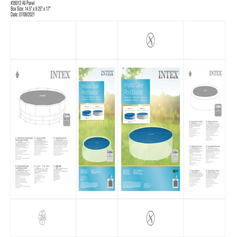 Bâches de piscine Intex 28012 Rond Solaire Ø 366 cm