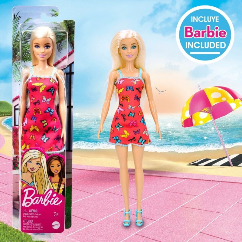 Set de jouets de plage Barbie 8 Pièces 18 x 16 x 18 cm