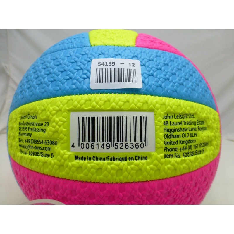 Ballon de Volleyball John Sports 5 Ø 22 cm (12 Unités)