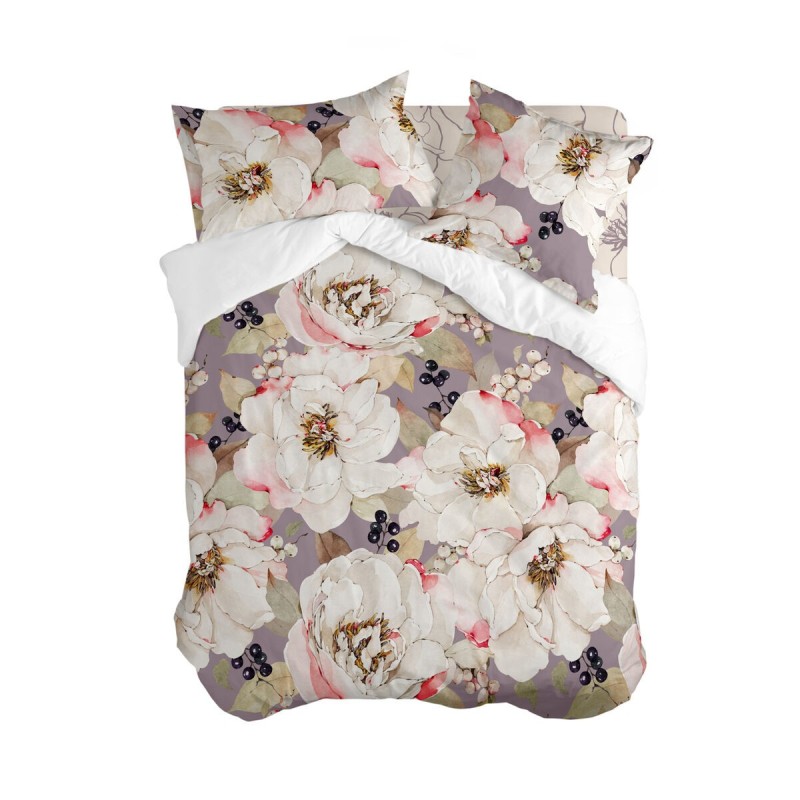 Housse de Couette HappyFriday White Peonies Multicouleur 140 x 200 cm