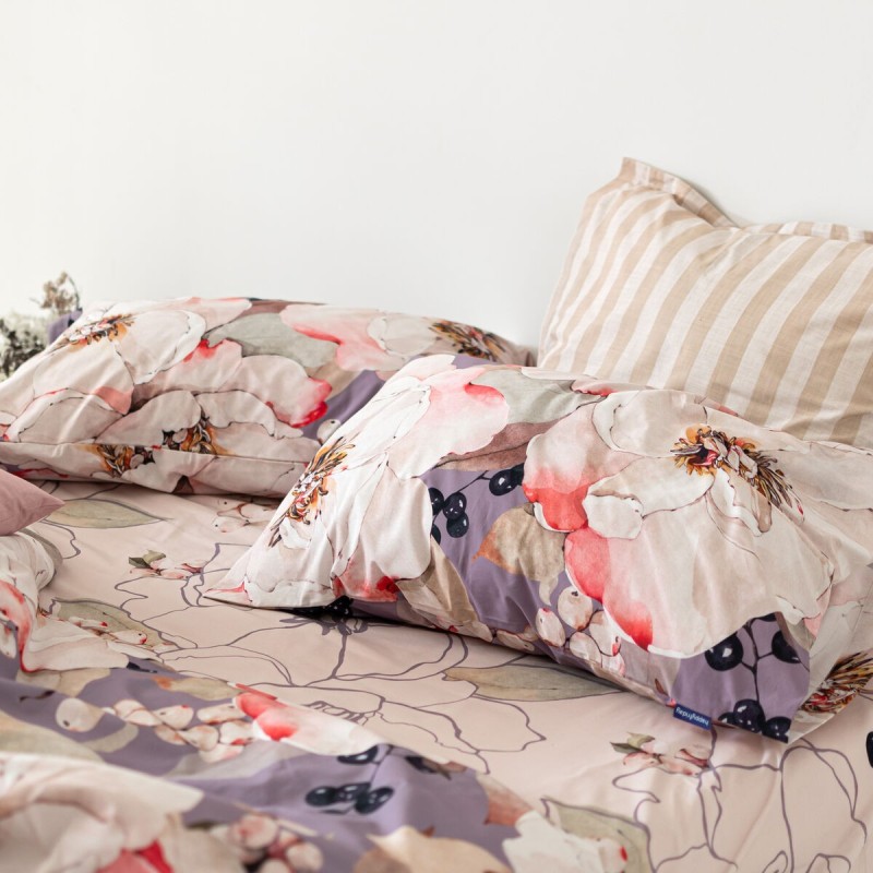 Housse de Couette HappyFriday White Peonies Multicouleur 200 x 200 cm