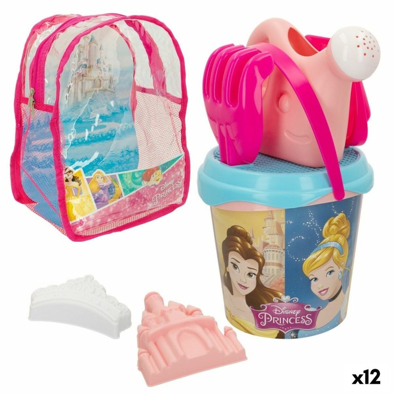 Set de jouets de plage Disney Princess polypropylène 18 x 16 x 18 cm Ø 18 cm (12 Unités)