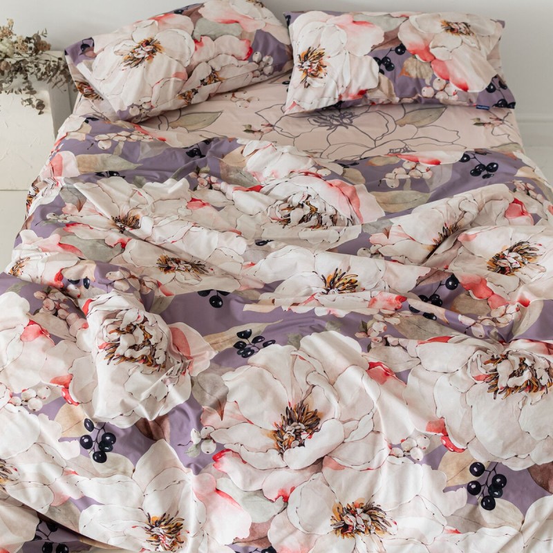 Housse de Couette HappyFriday White Peonies Multicouleur 260 x 240 cm