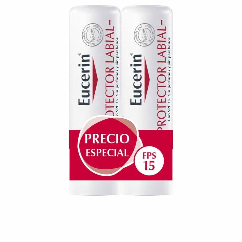 Baume à lèvres Eucerin Protector Labial Lote 2 Unités Spf 15 Pack 4