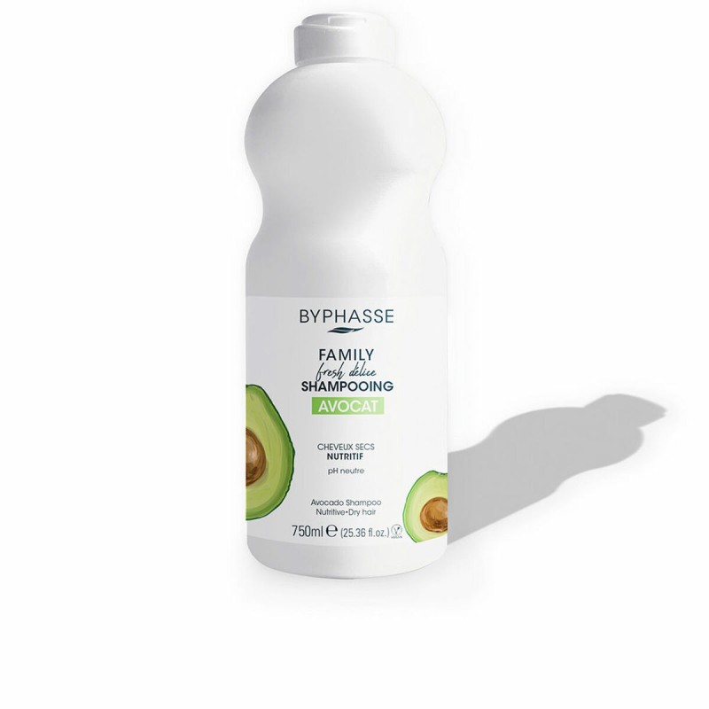 Shampooing nourrissant Byphasse Family Fresh Delice Cheveux secs Avocat (750 ml)