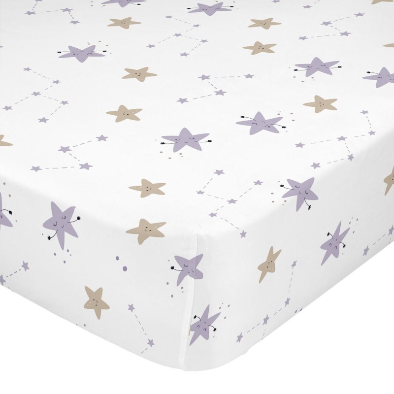 Drap housse HappyFriday Moshi Moshi Moons Multicouleur 60 x 120 x 14 cm