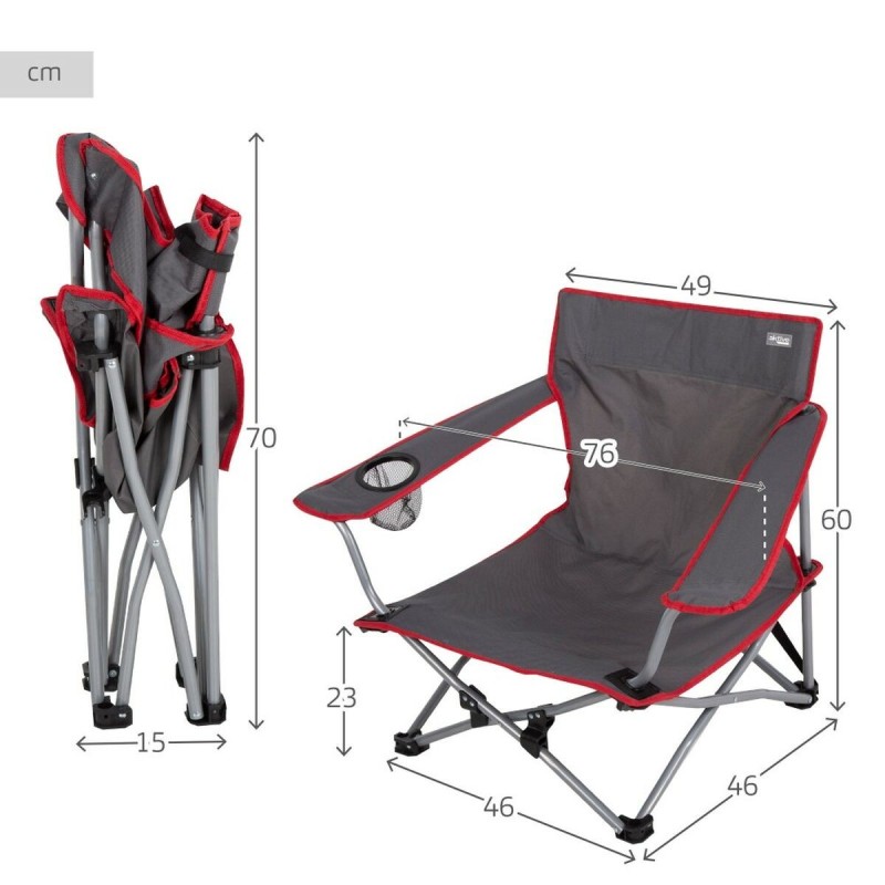 Chaise de camping pliante Aktive (4 Unités)