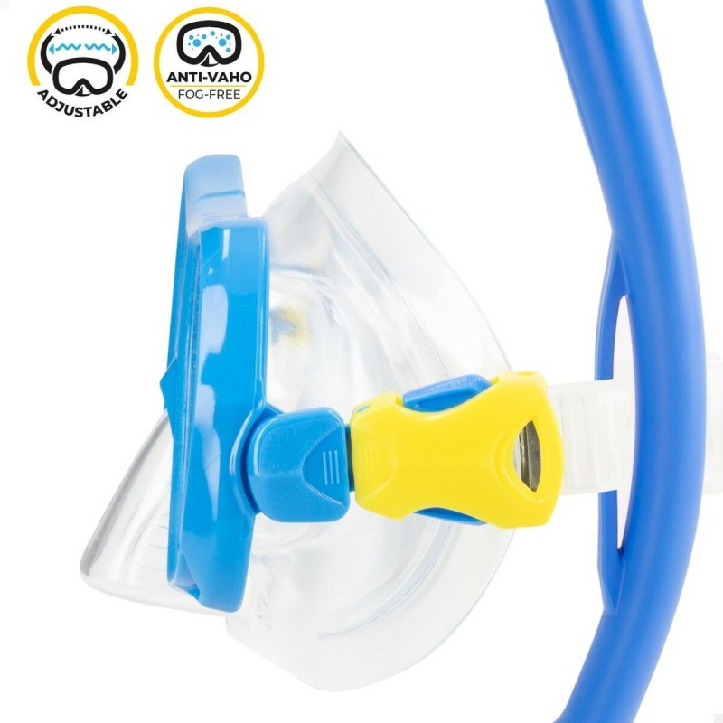 Masque de Plongée avec Tube pour Enfants AquaSport Bleu (4 Unités)