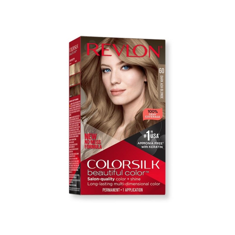 Coloration Permanente Revlon Colorsilk Sans ammoniaque Nº 60-Blond Foncé Cendré