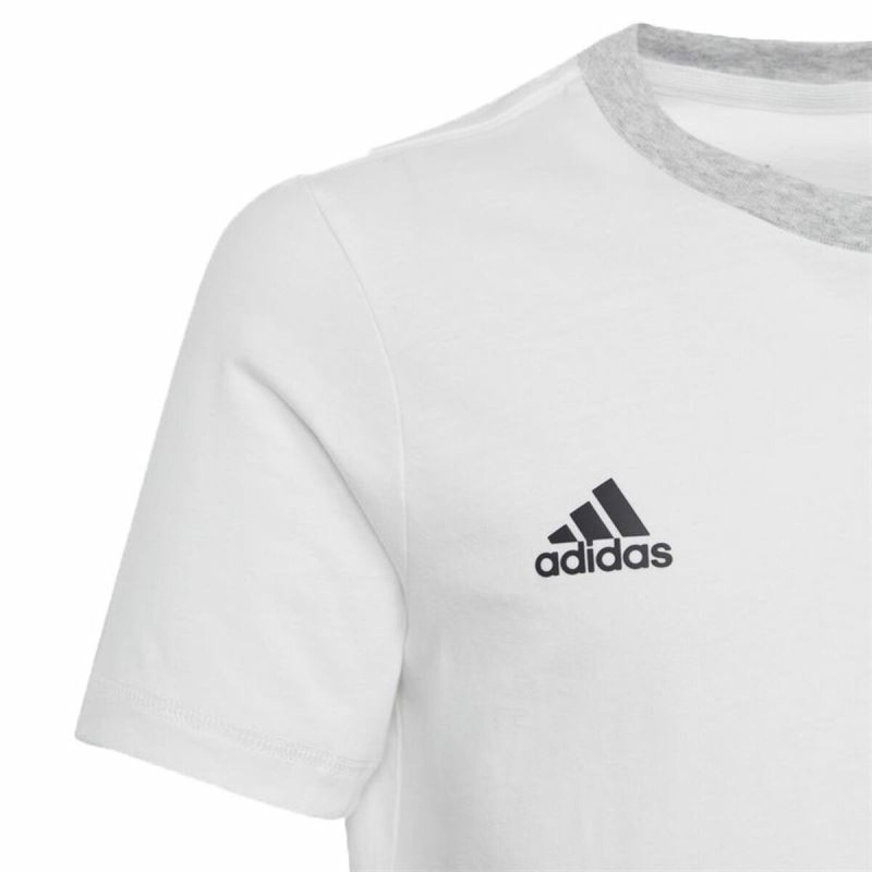 Maillot de Football à Manches Courtes pour Enfants Adidas  Manchester United Blanc