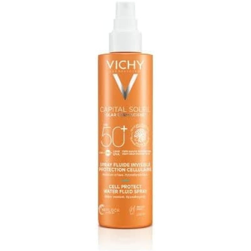 Crème Solaire pour le Corps en Spray Vichy Capital Soleil 200 ml SPF 50+