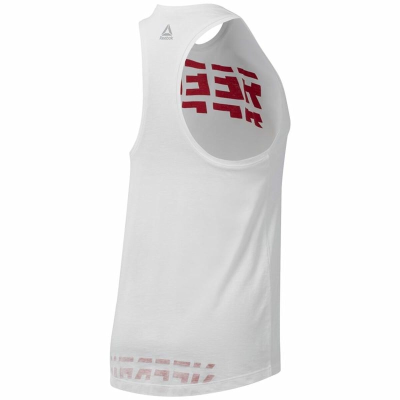 Maillot de Corps sans Manches pour Femme Reebok Wor Meet You There Blanc