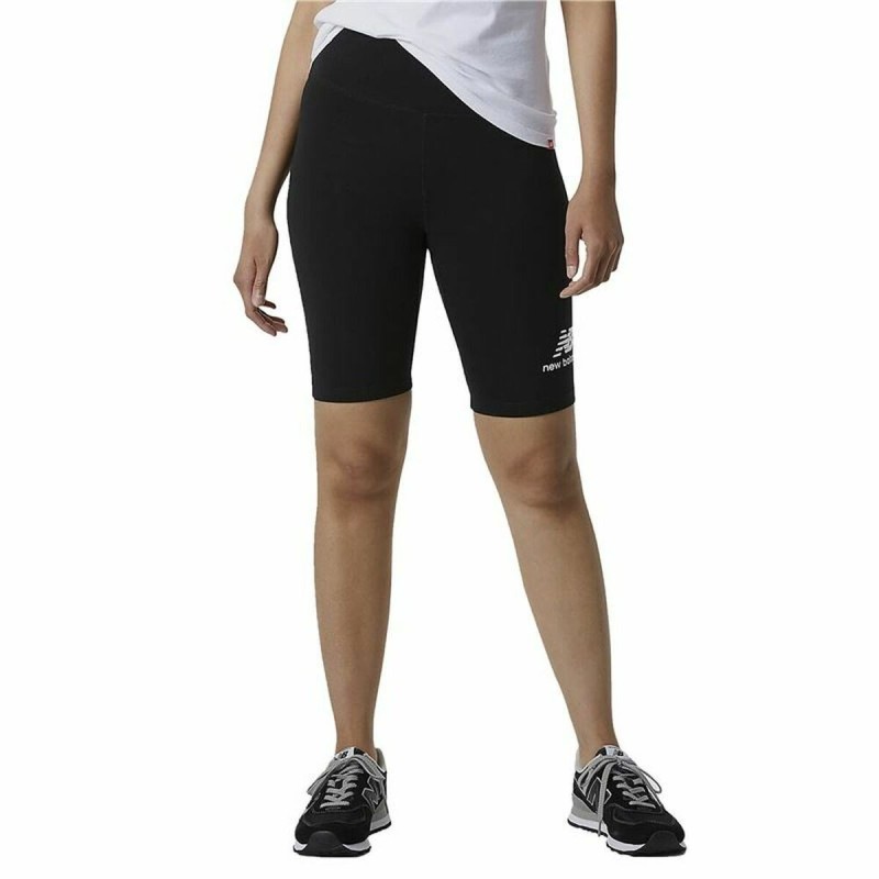 Leggings de Sport pour Femmes New Balance Essentials Stacked Fitted Noir