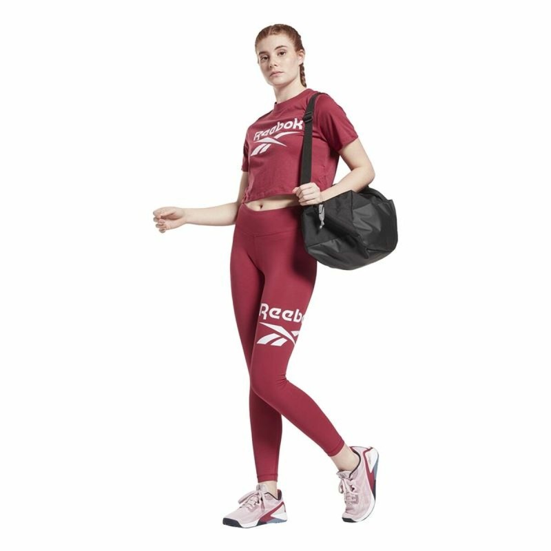 Leggings de Sport pour Femmes Reebok Identity Logo Rouge