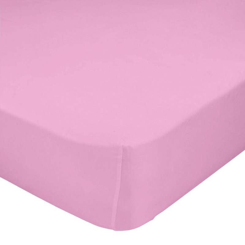 Drap housse HappyFriday BASIC KIDS Rose 70 x 140 x 14 cm