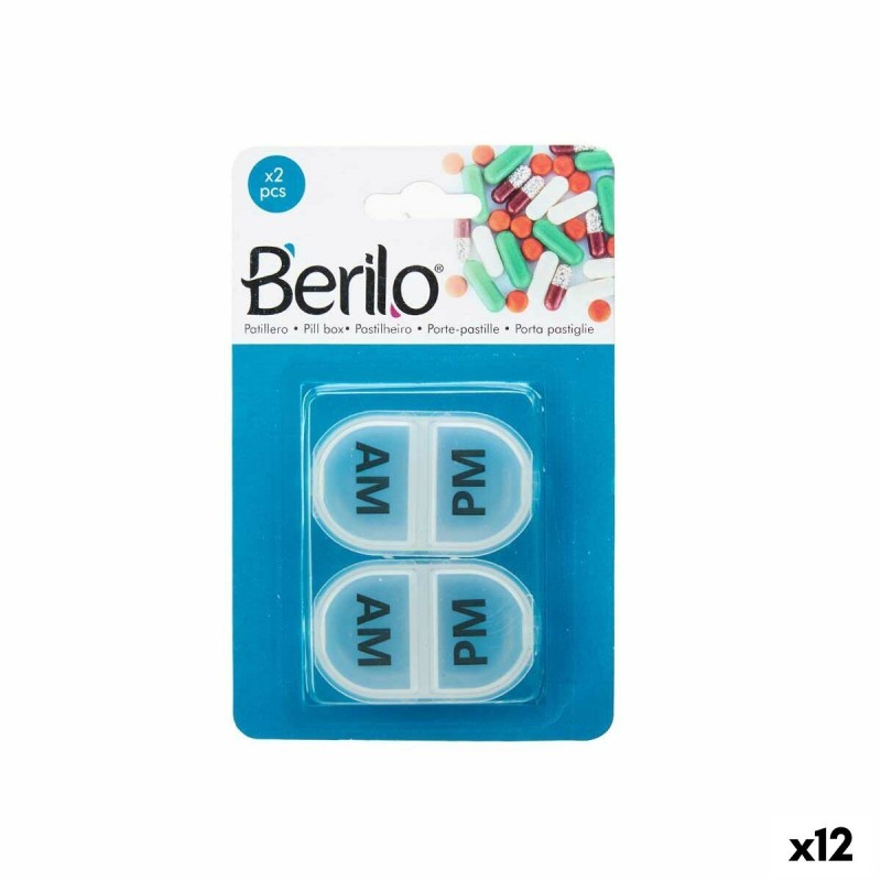 Pilulier avec Compartiments Berilo HW0929-2 Transparent Plastique 11