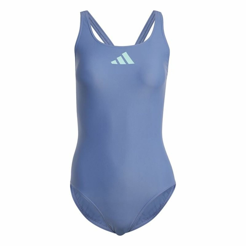 Maillot de bain femme Adidas 3 Bars Suit Bleu