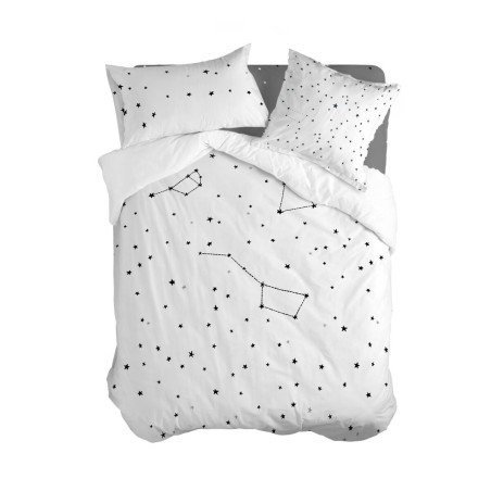 Housse de Couette HappyFriday Blanc Constellation Multicouleur 200 x 200 cm