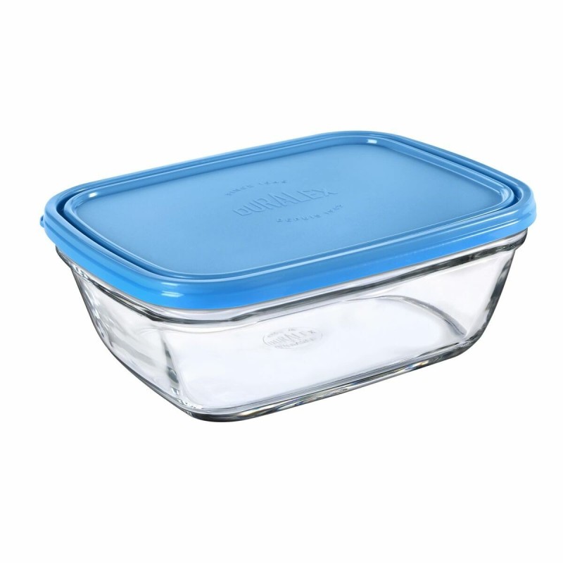 Boîte à repas rectangulaire avec couvercle Duralex Freshbox Bleu 1