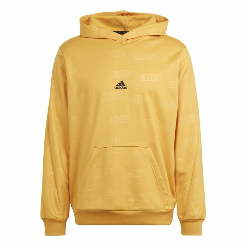 Sweat à capuche homme Adidas Bl Hd Q4 Jaune