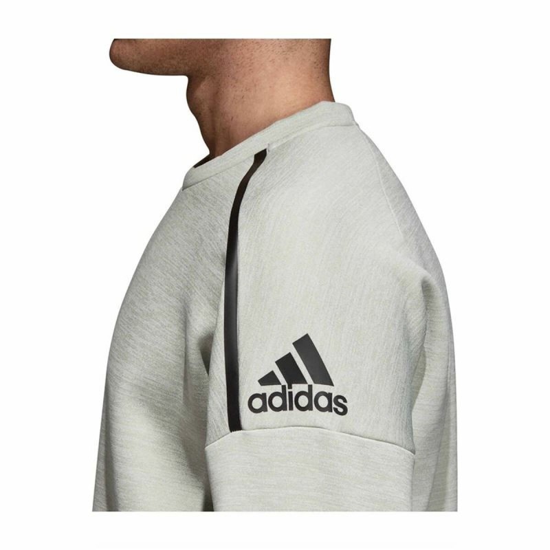 Sweat sans capuche homme Adidas Zne Crew Gr Gris clair