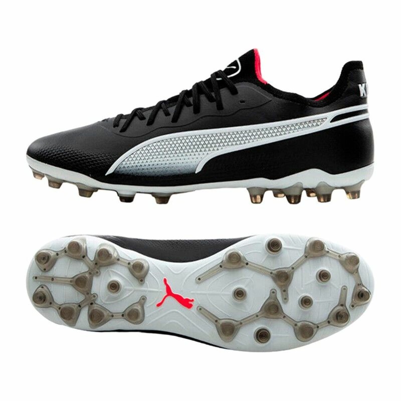 Chaussures de Football pour Adultes Puma KING ULTIMATE MG Blanc Noir