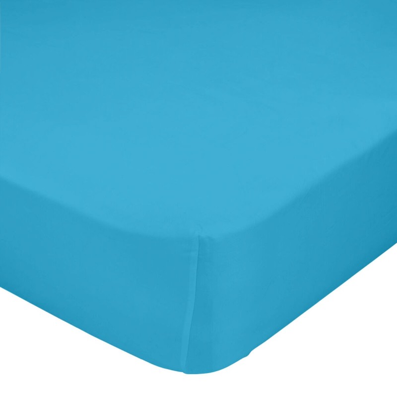 Drap housse HappyFriday BASIC KIDS Turquoise 105 x 200 x 32 cm