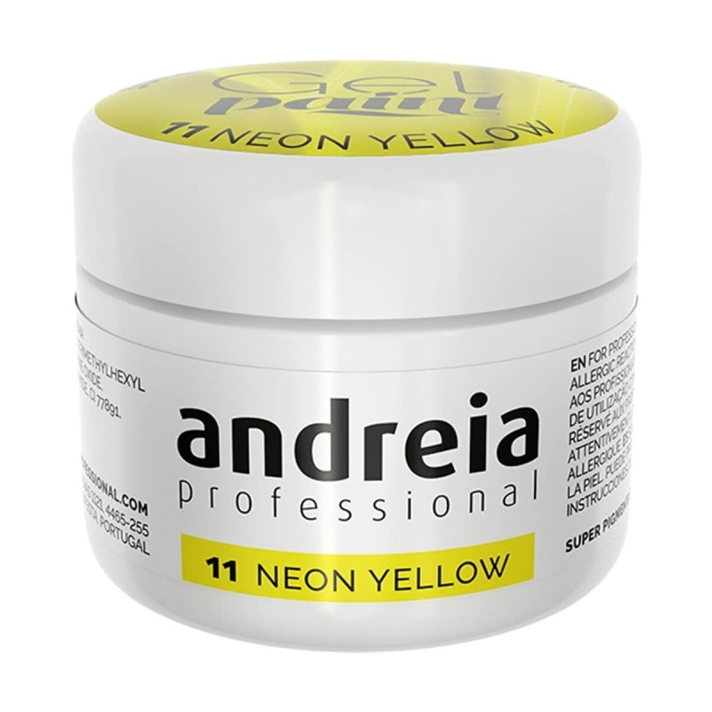 Vernis à ongles en gel Andreia Gel Paint 4 ml Jaune Neón