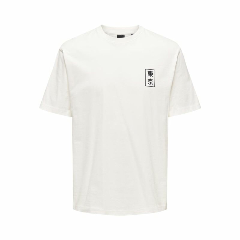 T-shirt à manches courtes homme Only & Sons Onskace Rlx Blanc