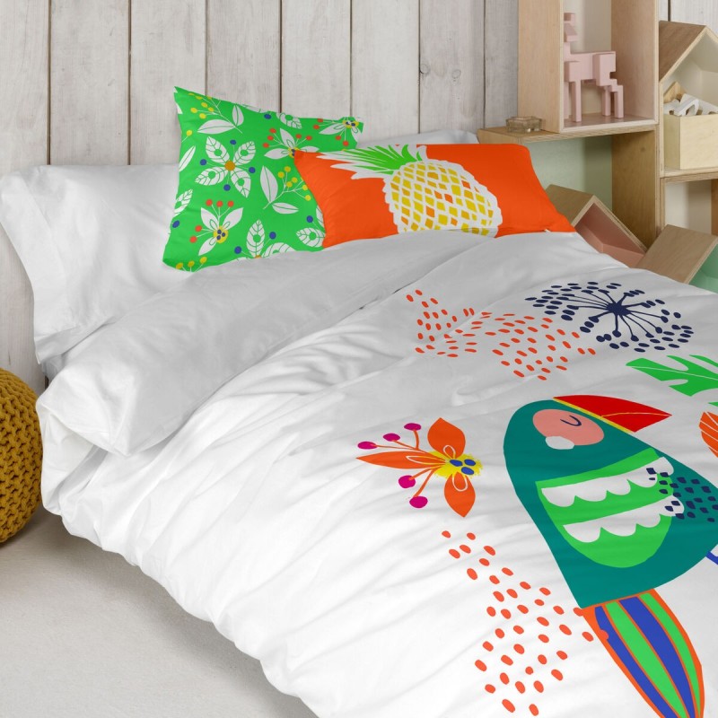 Housse de coussin HappyFriday Moshi Moshi Pretty Parrots Multicouleur 50 x 30 cm