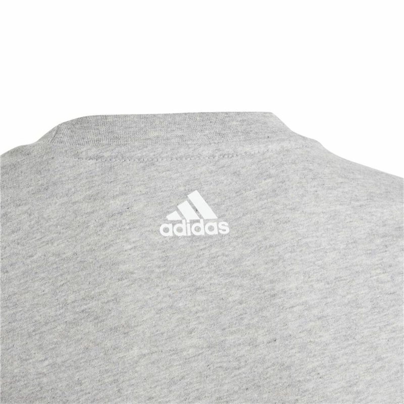 T-shirt à manches courtes enfant Adidas Essentials Big Logo Gris