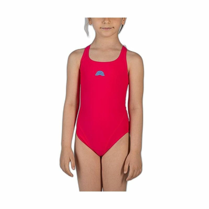 Maillot de Bain Fille Aquarapid Costume Intero Fizzy Rouge Rouge carmin